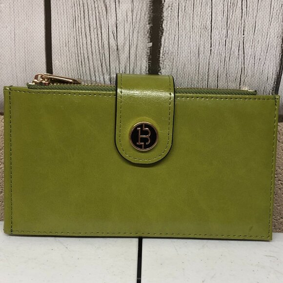EUC Bostonian Green Leather Wallet - Picture 1 of 8